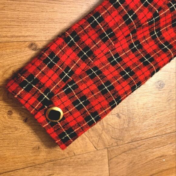 Vintage Pendleton Plaid Wool Jacket Blazer Red Black Size MP - Picture 7 of 9